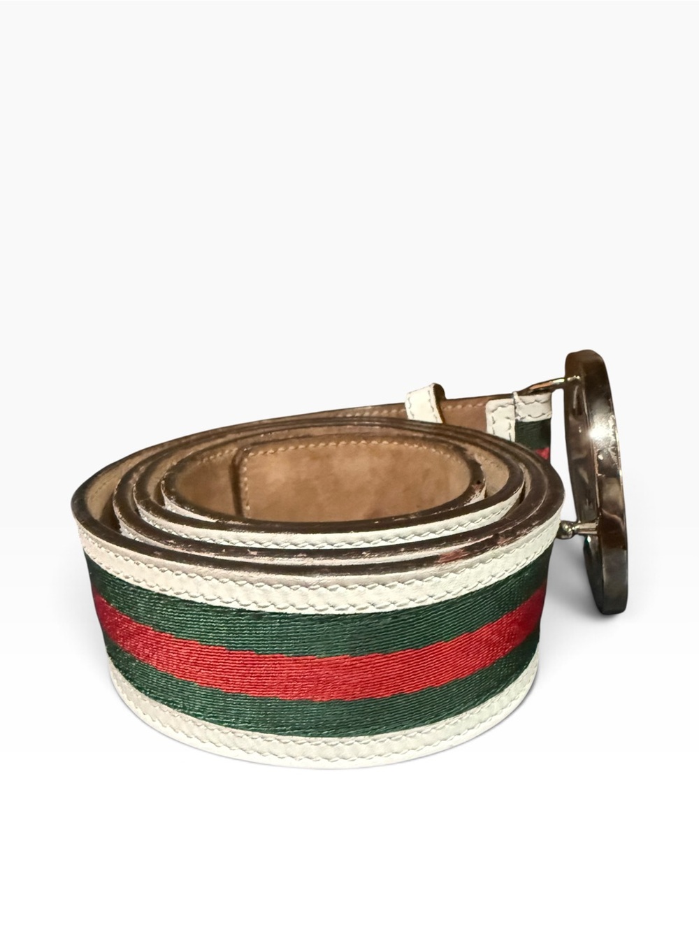 Gucci Web Stripe Interlocking GG Belt Size 105 L/XL - Picture 2 of 5
